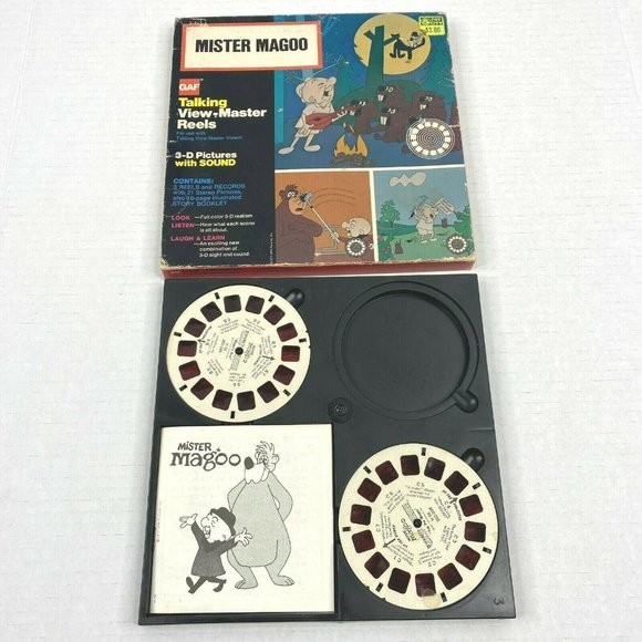 Talking‎ View-Master Mister Mr Magoo Cartoon 2 Reels TH56 Vintage Missing 1 Reel - Picture 1 of 9